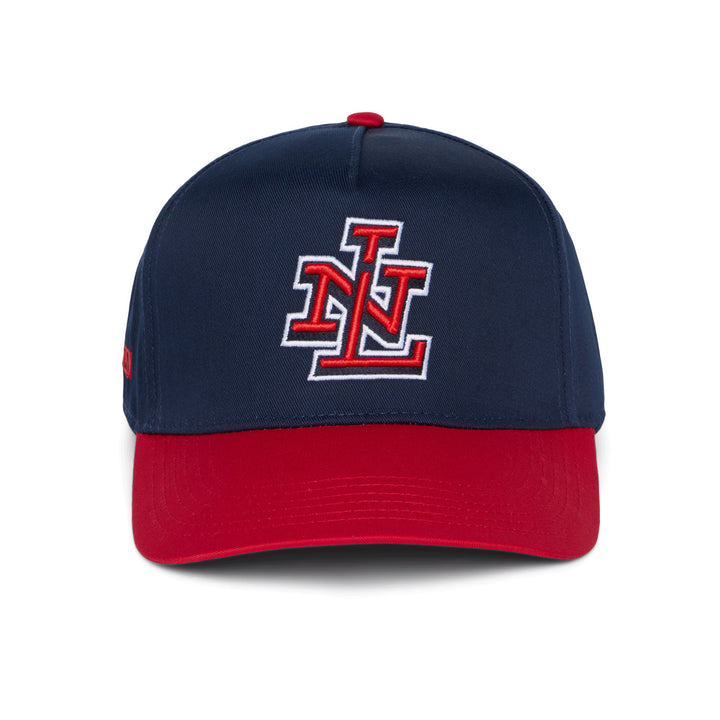 TLN Monogram Hat (Navy/Red)