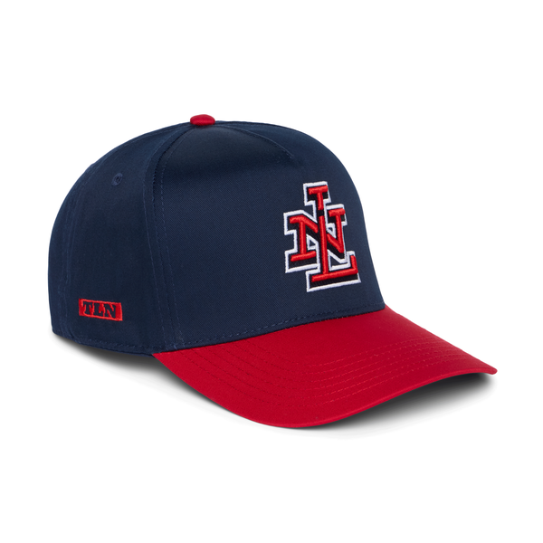 TLN Monogram Hat (Navy/Red)