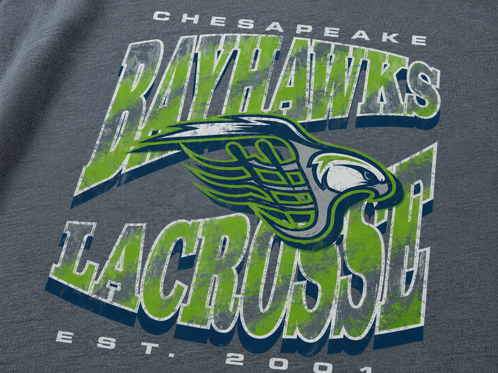 Chesapeake Bayhawks Throwback Washed Tee - Youth