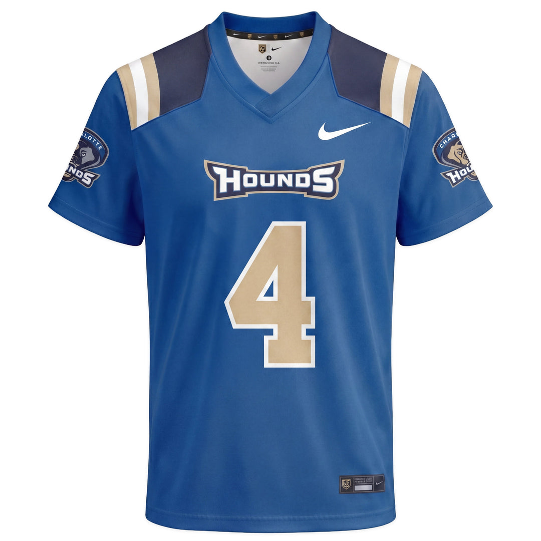 Legends Ryan Brown #4 Charlotte Hounds Charlotte Hounds Throwback Nike Replica Player Jersey - Youth (Carolina)