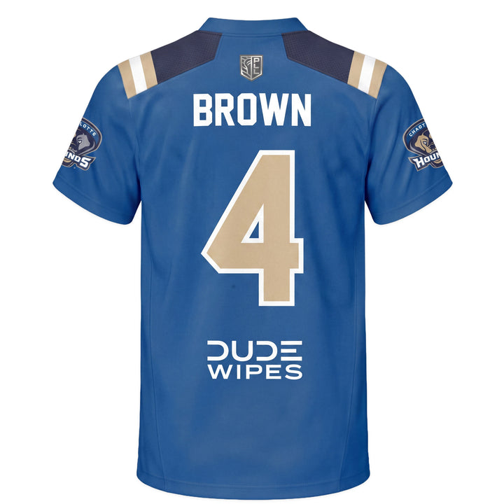 Legends Ryan Brown #4 Charlotte Hounds Charlotte Hounds Throwback Nike Replica Player Jersey - Youth (Carolina)